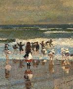 Winslow Homer Escena de playa oil painting on canvas